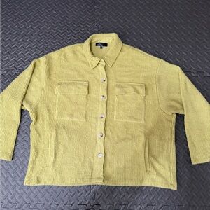 Blue Blush Yellow Button Down Shirt